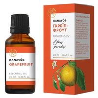 Kanavos Grapefruit Essential Oil 20ml - Γκρέιπφρουτ - Αιθέριο Έλαιο για Φυσικό Αρωματισμό του Χώρου, Κατάλληλο για Εισπνοές που Προσφέρει Χαλάρωση & Ευεξία