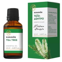 Kanavos Tea Tree Essential Oil 20ml - Τεϊόδεντρο - Αιθέριο Έλαιο για Φυσικό Αρωματισμό του Χώρου, Κατάλληλο για Εισπνοές που Προσφέρει Χαλάρωση & Ευεξία