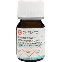 Chemco Vitamin E Acetate Liquid 980IU/g 5ml - Βιταμίνη Ε (α-τοκοφερόλη) σε Μορφή Οξικού Παχύρευστου Υγρού 98%