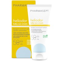 Pharmasept Heliodor Baby Sun Cream Spf50, 100ml - Βρεφική Αντηλιακή Κρέμα Υψηλής Προστασίας με 100% Φυσικό Φίλτρο & Άμεση Δράση