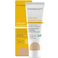 Pharmasept Heliodor Face Tinted Sun Cream Spf30, 50ml - Αντηλιακή Κρέμα Προσώπου Υψηλής Προστασίας με Χρώμα για Ομοιόμορφη Κάλυψη & Ματ Αποτέλεσμα