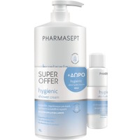 Pharmasept Promo Hygienic Shower Cream 1L & Δώρο Hygienic Ultra Hydra Lotion 80ml - Κρεμώδες Αφρόλουτρο Καθημερινής Χρήσης για Εντατική Ενυδάτωση & Θρέψη της Επιδερμίδας & Γαλάκτωμα Σώματος Εντατικής Ενυδάτωσης