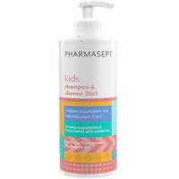 Pharmasept Kids 2in1 Shampoo & Shower 500ml - Απαλό Υποαλλεργικό Παιδικό Αφρόλουτρο & Σαμπουάν για την Ευαίσθητη Παιδική Επιδερμίδα με Άρωμα Πράσινου Μήλου με Αντλία