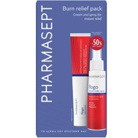 Pharmasept Promo Flogo Calm Cream 50ml & Instant Calm Spray 100ml - Κρέμα Εξειδικευμένης Δράσης για την Άμεση Καταπράυνση από Εγκαύματα & Spray για Πρόσωπο & Σώμα για Ανακούφιση από Ερεθισμούς & Εγκαύματα