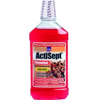 Actisept Cinnamon Mouthwash 500ml - Kαθημερινό Φθοριούχο Στοματικό Διάλυμα με Ήπια Αντισηπτική Δράση με Γεύση Κανέλλα