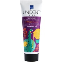 Intermed Unident Kids Toothpaste 1400ppm Fluoride 6+ Years Bubblegum Flavor 50ml - Φθοριούχος Παιδική Οδοντόκρεμα με Γεύση Τσιχλόφουσκας