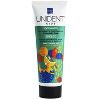 Intermed Unident Kids Toothpaste Prebio 6m+ Peach Flavor 50ml - Βρεφική Οδοντόκρεμα με Πρεβιοτικά & Γεύση Ροδάκινο, Χωρίς Φθόριο