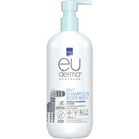 Intermed Eu Derma Babyderm Gentle Cleansing & Care 2 in 1 Shampoo & Body Bath 500ml - Απαλό 2 σε 1 Σαμπουάν & Αφρόλουτρο Κατάλληλο για Καθημερινό καθαρισμό Βρεφών & Παιδιών από 0 Ετών