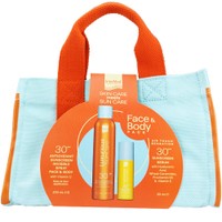 Luxurious Suncare Antioxidant Sunscreen Invisible Spray Spf30, 200ml & Face Spf30 Sunscreen Serum, 50ml & Δώρο Νεσεσέρ 1 Τεμάχιο - Αντηλιακό Spray Προσώπου - Σώματος Υψηλής Προστασίας με Βιταμίνη C & Αντηλιακός Ορός Προσώπου Υψηλής Προστασίας για Ενυδάτωση & Προστασία από την Φωτογήρανση