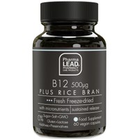Pharmalead Black Range B12 500μg Plus Rice Bran 60veg.caps - Συμπλήρωμα Διατροφής με Βιταμίνη Β12 για την Ομαλή Ψυχολογική Λειτουργία & τη Μείωση της Κόπωσης