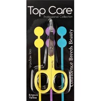 Top Care Straight Nail Scissors 1 Τεμάχιο - Κίτρινο - Ψαλιδάκι Ίσιο