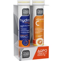 Pharmalead Promo Hydro Vitamin C 1000mg Orange 20 Effer.tabs & Δώρο Vitamin C 1000mg Orange 20 Effer.tabs - Συμπλήρωμα Διατροφής Ηλεκτρολυτών & Βιταμίνης C για Ενυδάτωση & Ενίσχυση του Ανοσοποιητικού με Γεύση Πορτοκάλι & Συμπλήρωμα Διατροφής με Βιταμίνη C για Ενίσχυση του Ανοσοποιητικού με Γεύση Πορτοκάλι