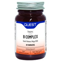 Quest B Complex Quick Release 60tabs - Συμπλήρωμα Διατροφής Γρήγορης Αποδέσμευσης με Σύμπλεγμα Βιταμινών Β για Υγιές Νευρικό Σύστημα