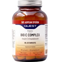 Quest Bio C Complex 1000mg, 90tabs - Συμπλήρωμα Διατροφής Βιταμίνης C & Βιοφλαβονοειδών για Μέγιστη Απορρόφηση για την Υγεία Ανοσοποιητικού με Αντιοξειδωτικές Ιδιότητες