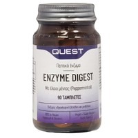 Quest Enzyme Digest with Peppermint Oil 90tabs - Συμπλήρωμα Διατροφής που Βοηθά στην Διάσπαση των Κύριων Διατροφικών Συστατικών Κατά τη Διάρκεια της Πέψης