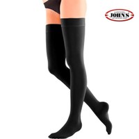 John's Support Stokings Thigh High 140 Den Black 1 Τεμάχιο, Κωδ 2145145 - Size 5 - Κάλτσες Φλεβίτιδας Ριζομηρίου σε Μαύρο Χρώμα