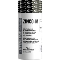 Anderson Zinco-M 13mg 60tabs - Συμπλήρωμα Διατροφής Φόρμουλας Ψευδαργύρου για τη Διατήρηση των Φυσιολογικών Επιπέδων Τεστοστερόνης στο Αίμα