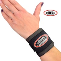 John's Neoprene Wrist Support Κωδ 120110, One Size Black 1 Τεμάχιο - Αυτοκόλλητο Επικάρπιο σε Μαύρο Χρώμα