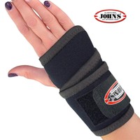 John's Wrist Bandage Neoprene One Size Black 1 Τεμάχιο, Κωδ 120118 - Πηχεοκαρπικός Αυτοκόλλητος Επίδεσμος σε Μαύρο Χρώμα