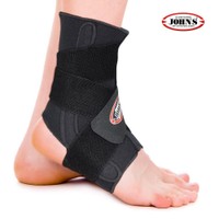 John's Ankle Support Neoprene Κωδ 120157, Medium Black 1 Τεμάχιο - Επιστραγαλίδα με Δετήρα Μεσαίου Μεγέθους σε Μαύρο Χρώμα