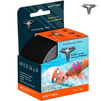 John's Titan Cotton Kinesiology Tape 5cmx5m Κωδ 26171 1 Τεμάχιο - Μαύρο - Αδιάβροχη & Ελαστική Βαμβακερή Ταινία Κινησιολογίας