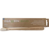 Inaden Eco Wooden Toothbrush Soft 1 Τεμάχιο - Μαλακή Ξύλινη Οδοντόβουρτσα με Βιολογικής Προέλευσης Ίνες