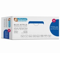 AlfaShield Blue Nitrile Examination Gloves 100 Τεμάχια - Medium - Εξεταστικά Γάντια Νιτριλίου Μίας Χρήσης μη Αποστειρωμένα Μπλε Χρώματος
