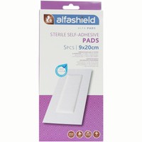 AlfaShield Sterile Self-Adhesive Pads 5 Τεμάχια - 9x20cm - Αποστειρωμένα Αυτοκόλλητα Επιθέματα