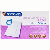 AlfaShield Sterile Self-Adhesive Pads 50 Τεμάχια - 8x10cm - Αποστειρωμένα Αυτοκόλλητα Επιθέματα