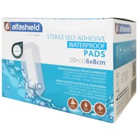 AlfaShield Sterile Self-Adhesive Waterproof Pads 50 Τεμάχια - 6x8cm - Αδιάβροχα Αποστειρωμένα Αυτοκόλλητα Επιθέματα Ανθεκτικά στο Νερό