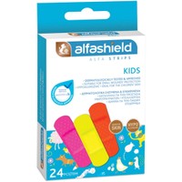 AlfaShield Alfa Strips Kids 24 Τεμάχια - Υποαλλεργικά Επιθέματα Μικροτραυμάτων για Παιδιά