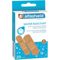 AlfaShield Alfa Strips Water Resistant 20 Τεμάχια - Αδιάβροχα Επιθέματα Μικροτραυμάτων