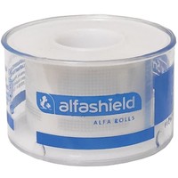 AlfaShield Alfa Film Medical Tape Rolls Διάφανο 1 Τεμάχιο - 5m x 2.5cm - Αυτοκόλλητη Ταινία Στερέωσης Επιθεμάτων & Επιδέσμων