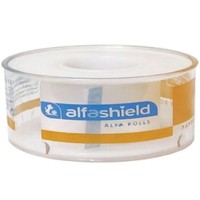 AlfaShield Alfa Pore Paper Medical Tape Rolls Λευκό 1 Τεμάχιο - 5m x 1.25cm - Χάρτινη, Αυτοκόλλητη Ταινία Στερέωσης Επιθεμάτων & Επιδέσμων
