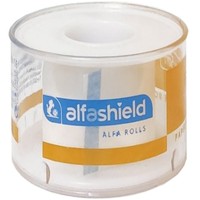 AlfaShield Alfa Pore Paper Medical Tape Rolls Λευκό 1 Τεμάχιο - 5m x 5cm - Χάρτινη, Αυτοκόλλητη Ταινία Στερέωσης Επιθεμάτων & Επιδέσμων