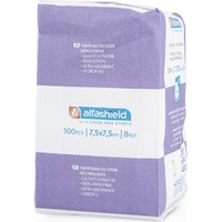 AlfaShield Gauze Swabs Non Sterile 7.5cm x 7.5cm 8ply 100 Τεμάχια - Κομπρέσες Γάζας μη Αποστειρωμένες