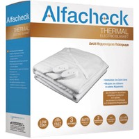 Alfacheck Thermal Electric Blanket 140x160cm, 1 Τεμάχιο - Διπλό Θερμαινόμενο Υπόστρωμα για Ευχάριστο & Άνετο Ύπνο