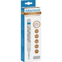 Alfacheck Gallium Mercury Free Clinical Thermometer 1 Τεμάχιο - Κλινικό Αναλογικό Θερμόμετρο Χωρίς Υδράργυρο Υψηλής Ακρίβειας & Εύκολο στη Χρήση