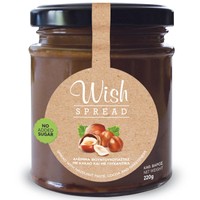 Wish Spread with Hazelnut Paste & Cocoa 220g - Πραλίνα Φουντουκιού Χωρίς Προσθήκη Ζάχαρης, με Κακάο & Γλυκαντικά