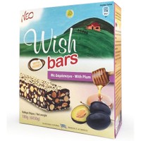 Wish Bars With Honey & Plum 6x30g - Δαμάσκηνο - Μπάρα Αποξηραμένου Φρούτου & Ξηρών Καρπών με Μέλι & Δαμάσκηνο