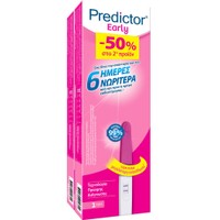 Predictor Promo Early 2 Τεμάχια - Τεστ Εγκυμοσύνης με Τεχνολογία Πρώιμης Διάγνωσης Έως & 6 Ημέρες Νωρίτερα από την Πρώτη Ημέρα Καθυστέρησης με Μεγάλη Ακρίβεια