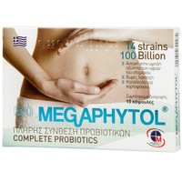 Medichrom Megaphytol Complete Probiotics 15caps - Συμπλήρωμα Διατροφής με Προβιοτικά & Πρεβιοτικά για την Καλή Υγεία του Εντέρου