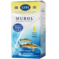 Medichrom Lysi Murol Cod Liver Oil Oral Solution 250ml - Συμπλήρωμα Διατροφής με Μουρουνέλαιο Πλούσιο σε Ωμέγα-3 Λιπαρά για την Ομαλή Λειτουργία του Οργανισμού με Γεύση Πορτοκάλι