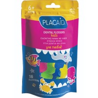 Plac Aid Dental Flossers Kids 16 Τεμάχια - Οδοντικό Νήμα με Λαβή για Εύκολη Χρήση για Παιδιά Ηλικίας Άνω των 6 Ετών