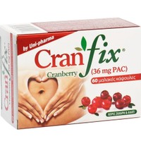 Uni-Pharma CranFix 60 Softgels - Συμπλήρωμα Διατροφής Εκχυλίσματος Κράνμπερι, Βιταμινών & Μετάλλων για την Αντιμετώπιση Λοιμώξεων του Ουροποιητικού & Ενίσχυση του Ανοσοποιητικού