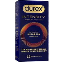 Durex Intensity Premium Latex Free Condoms 12 Τεμάχια - Εξαιρετικά Λεπτά Προφυλακτικά Χωρίς Λάτεξ για Καλύτερη Αίσθηση & Μεταφορά Θερμότητας
