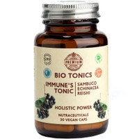 Bio Tonics Immune's Tonic Sambuco, Echinacea & Reishi 30caps - Συμπλήρωμα Διατροφής με Σαμπούκο, Εχινάκεια & Μανιτάρι Reishi για Ολοκληρωμένη Προστασία Έναντι των Εποχικών Λοιμώξεων & Ενίσχυση του Ανοσοποιητικού με Φυσικό Τρόπο