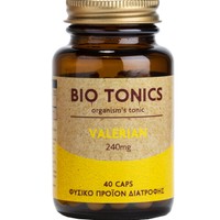Bio Tonics Premium Valerian 240mg, 40veg.caps - Συμπλήρωμα Διατροφής Εκχυλίσματος Βαλεριάνας με Ηρεμιστικές & Χαλαρωτικές Ιδιότητες Κατά της Αϋπνίας