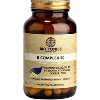 Bio Tonics Vitamin B50 Complex 90caps - Συμπλήρωμα Διατροφής Συμπλέγματος Βιταμινών Β για Ενίσχυση του Νευρικού Συστήματος Κατά της Κούρασης & Κόπωσης