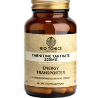 Bio Tonics Carnitine Tartrate 220mg 90caps - Συμπλήρωμα Διατροφής Αμινοξέος Καρνιτίνης σε Τρυγική Μορφή & Μείγματος Προβιοτικών για Ενίσχυση του Μεταβολισμού σε Κυτταρικό Επίπεδο, Ενέργεια & Αποκατάσταση